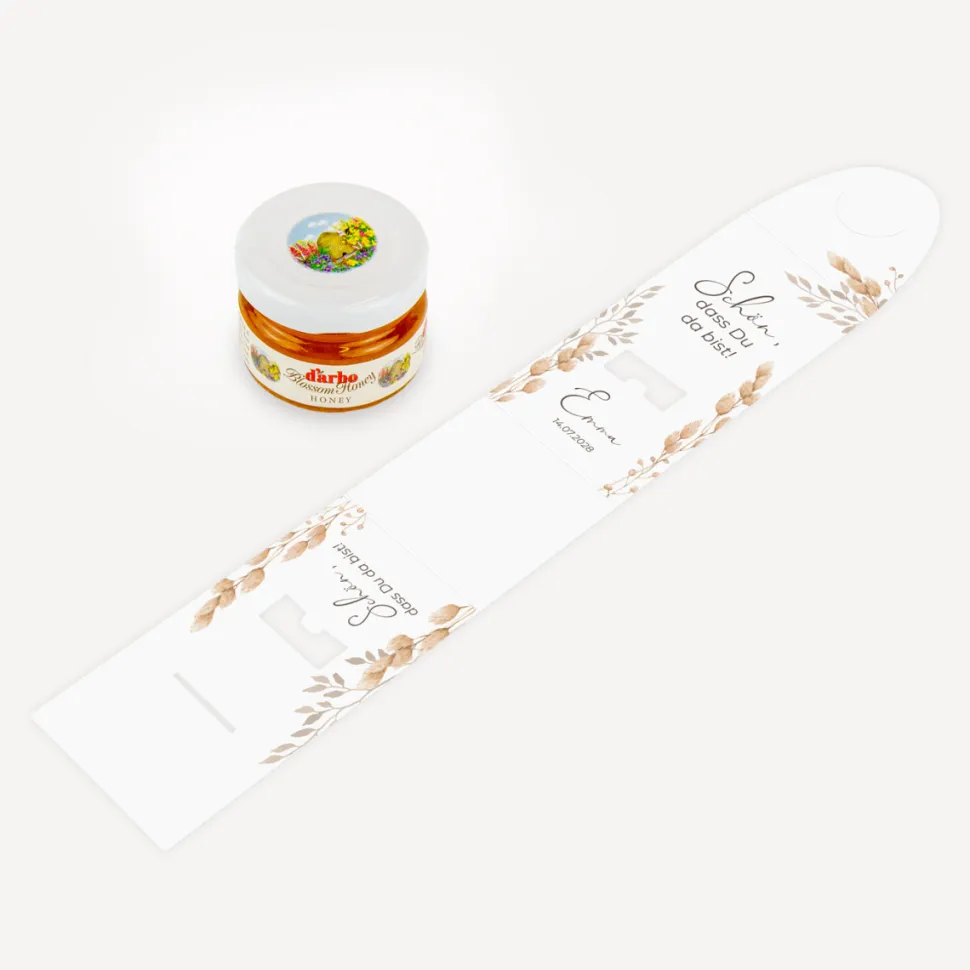 Geschenktäschchen mit Blütenhonig "Trockengras"
