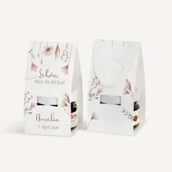 Geschenktäschchen mit Erdbeer Konfitüre "Wild Flowers"