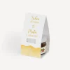 Geschenktäschchen mit Erdbeer Konfitüre "Aquarell mit Engel gold-gelb"