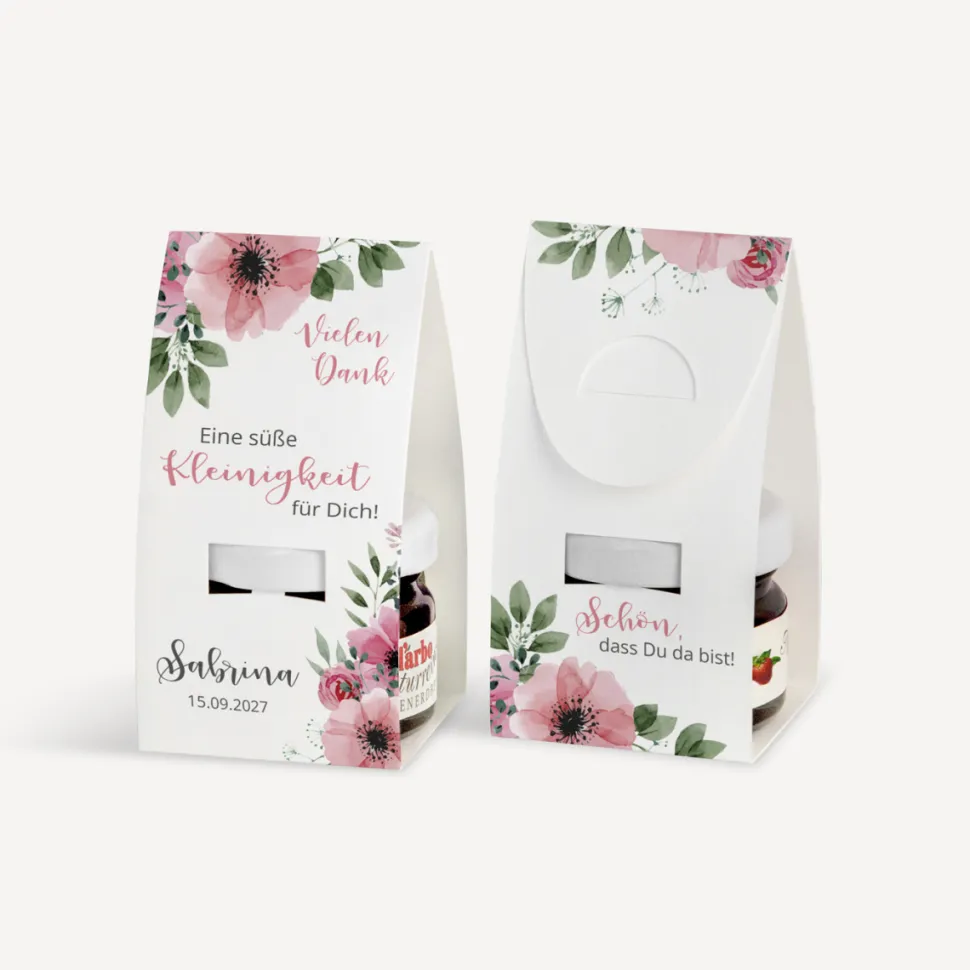 Geschenktäschchen mit Erdbeer Konfitüre "Bohemian Summer"