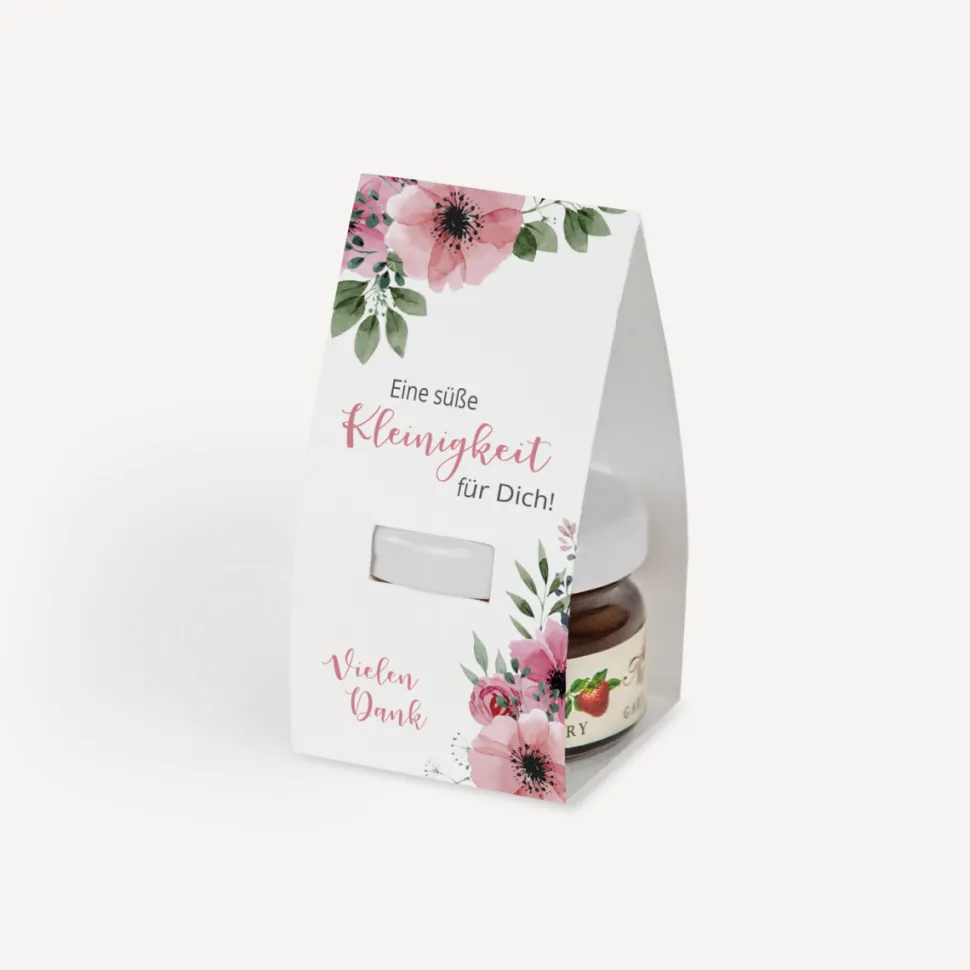 Geschenktäschchen mit Erdbeer Konfitüre "Bohemian Summer"