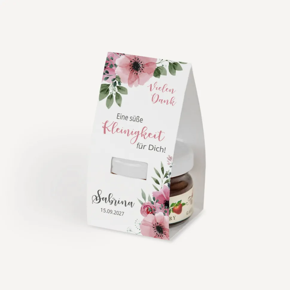 Geschenktäschchen mit Erdbeer Konfitüre "Bohemian Summer"