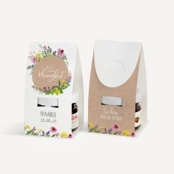 Geschenktäschchen mit Erdbeer Konfitüre