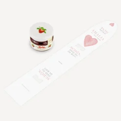 Geschenktäschchen mit Erdbeer Konfitüre "Herz"