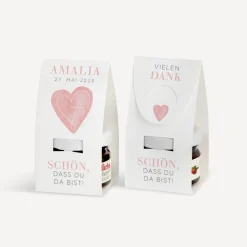 Geschenktäschchen mit Erdbeer Konfitüre 