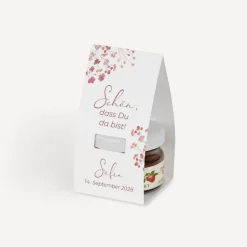 Geschenktäschchen mit Erdbeer Konfitüre 