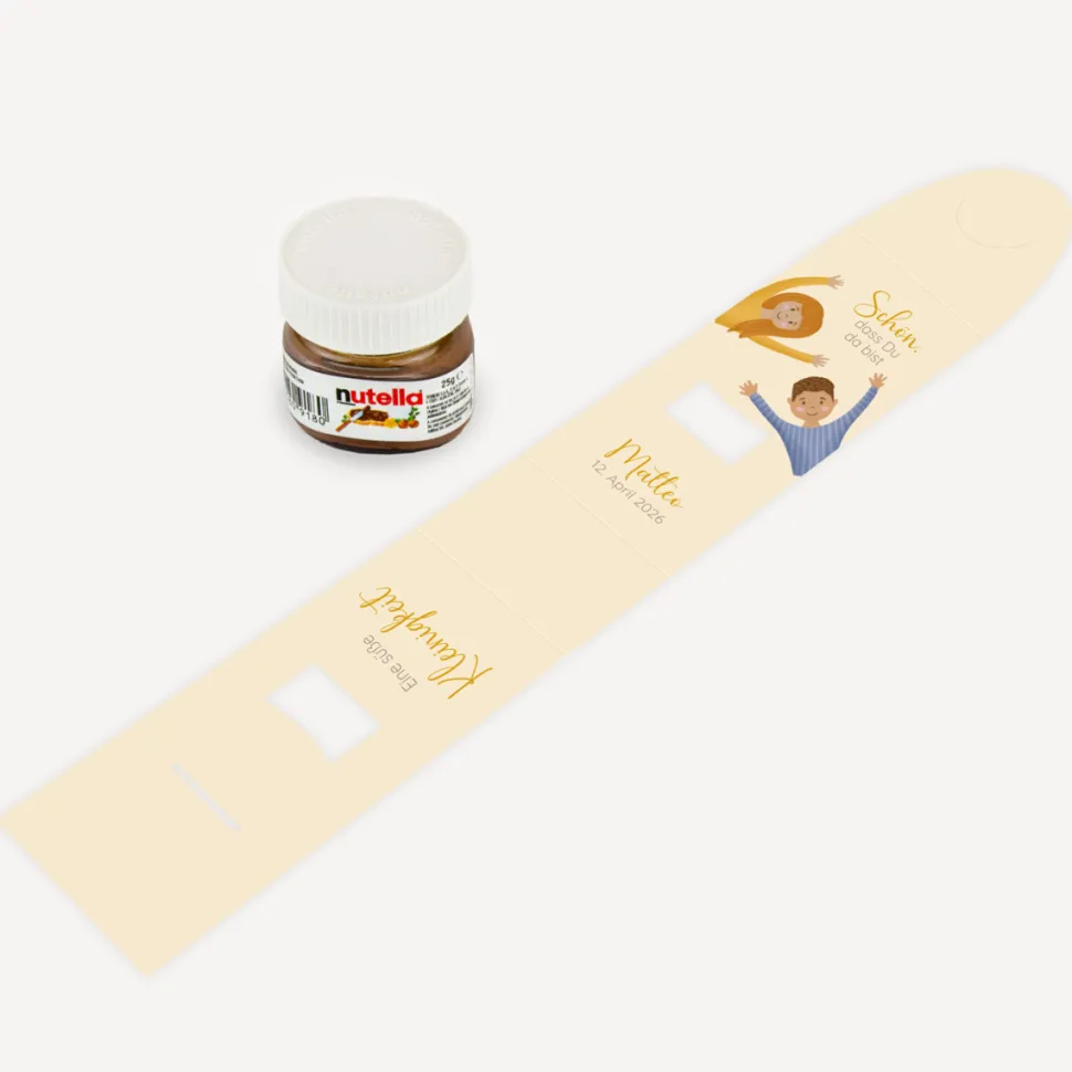 Geschenktäschchen mit Nutella "Ihr seid meine Freunde!"