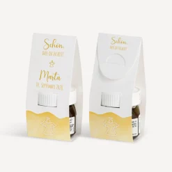 Geschenktäschchen mit Nutella "Aquarell mit Engel gold-gelb"