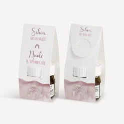 Geschenktäschchen mit Nutella "Aquarell mit Regenbogen rosa"