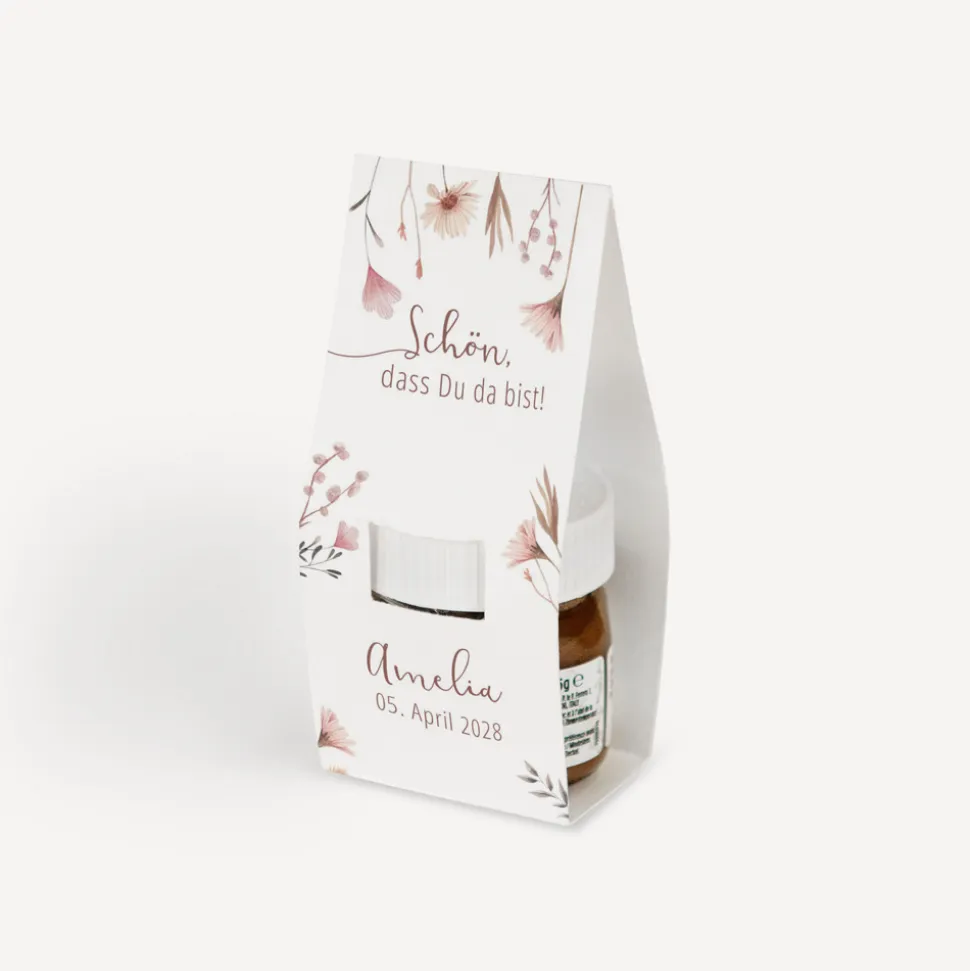 Geschenktäschchen mit Nutella "Wild Flowers"