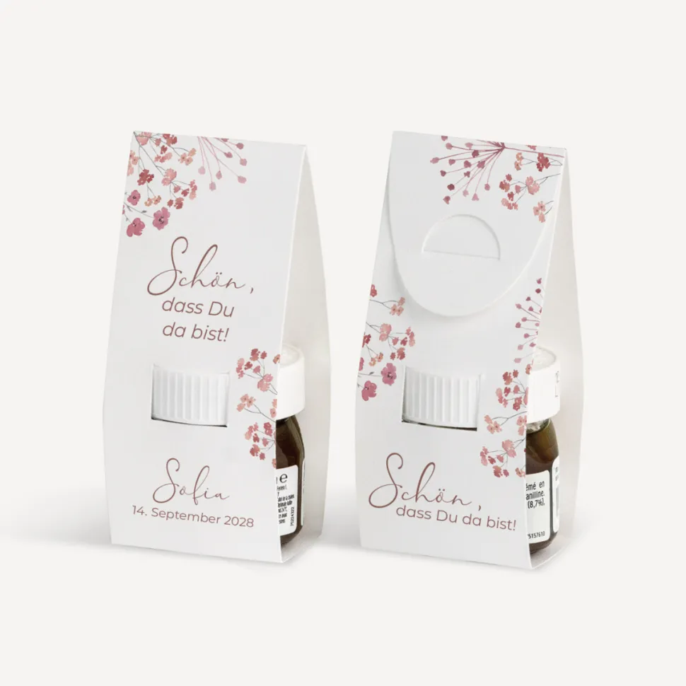 Geschenktäschchen mit Nutella "Trockenblumen Blush"