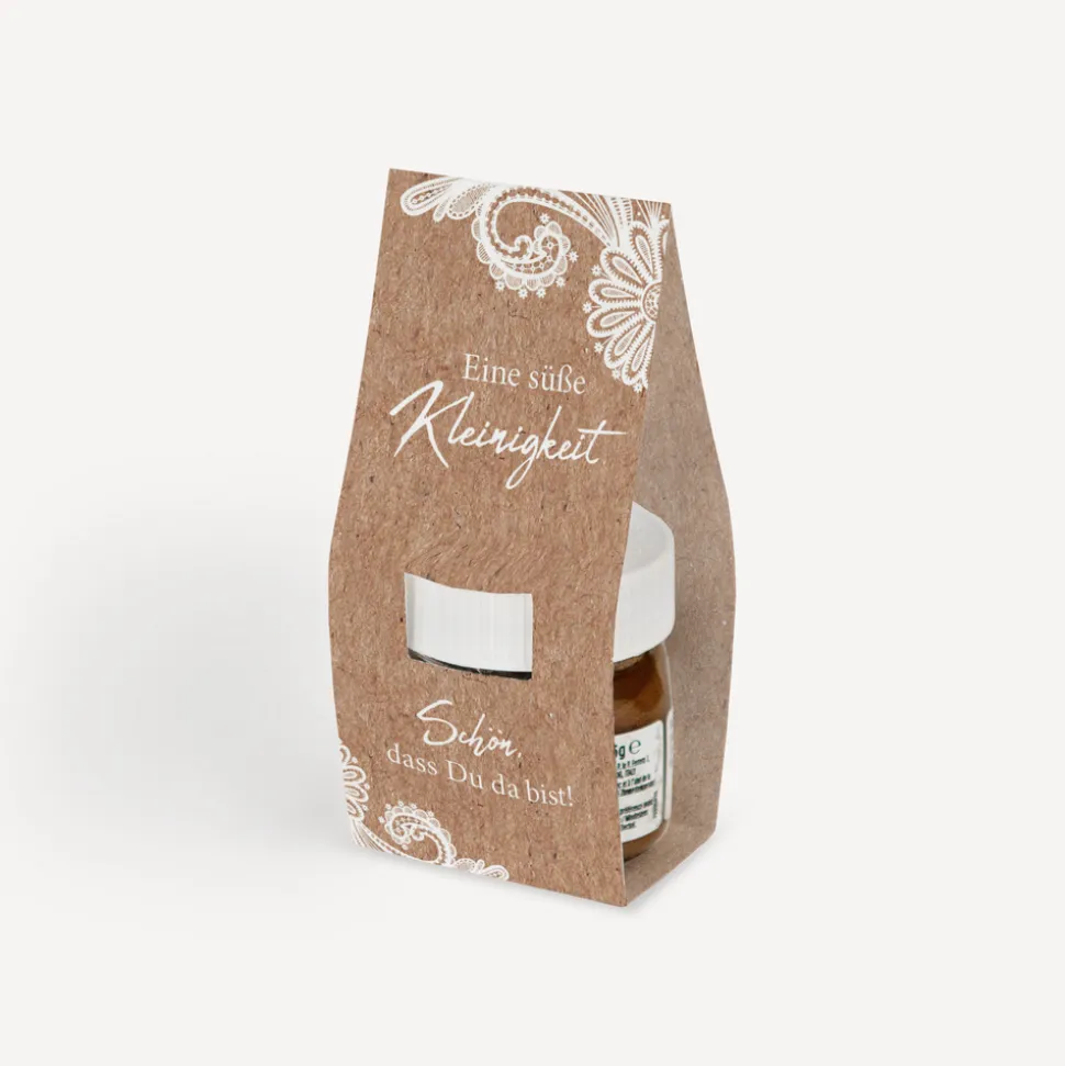 Geschenktäschchen mit Nutella "Vintage Spitze"