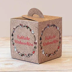 Geschenkverpackung Weihnachten "Vintage Kranz"