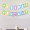 Girlande Geburtstag Pastell
