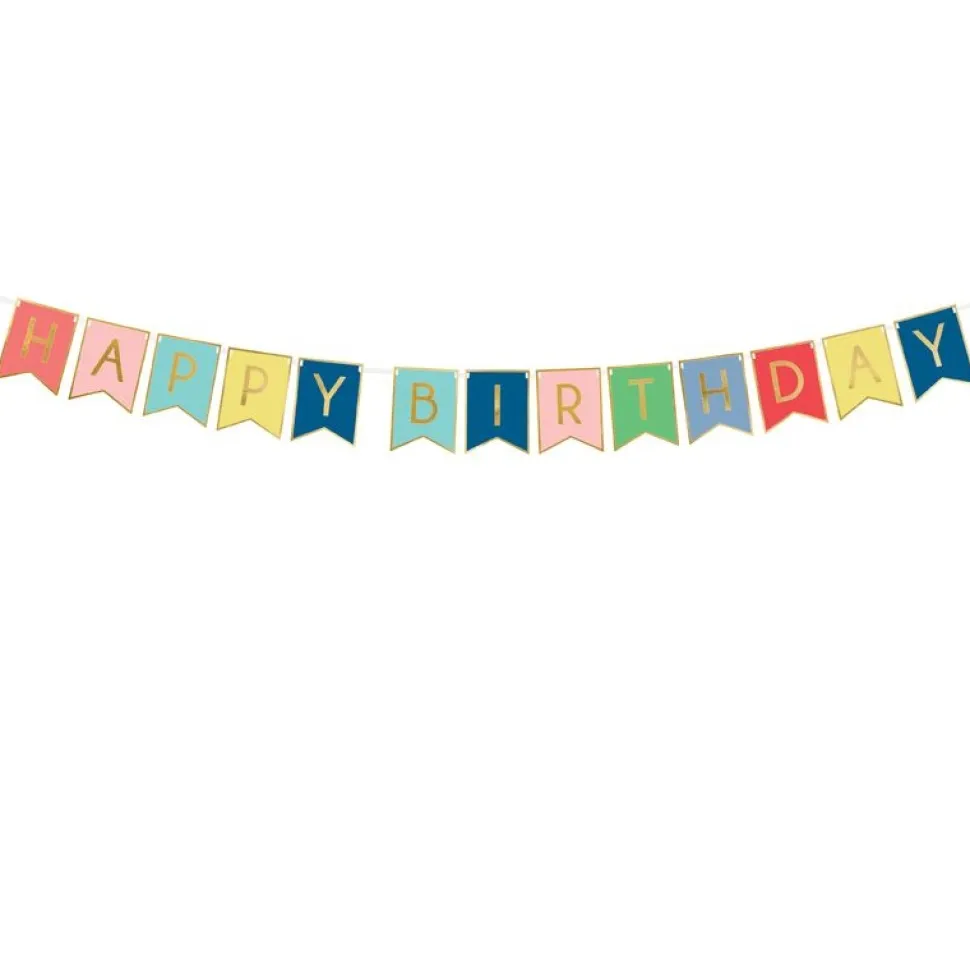Girlande "Happy Birthday" bunt