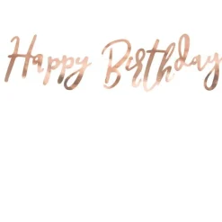 Girlande "Happy Birthday" roségold