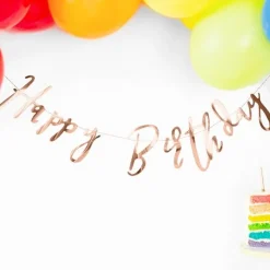 Girlande "Happy Birthday" roségold