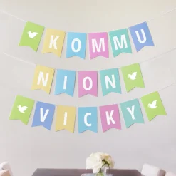 Girlande Kommunion Pastell