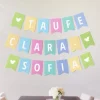 Girlande Taufe Pastell