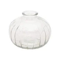 Glasvase Baril transparent 11 x 8,5 cm