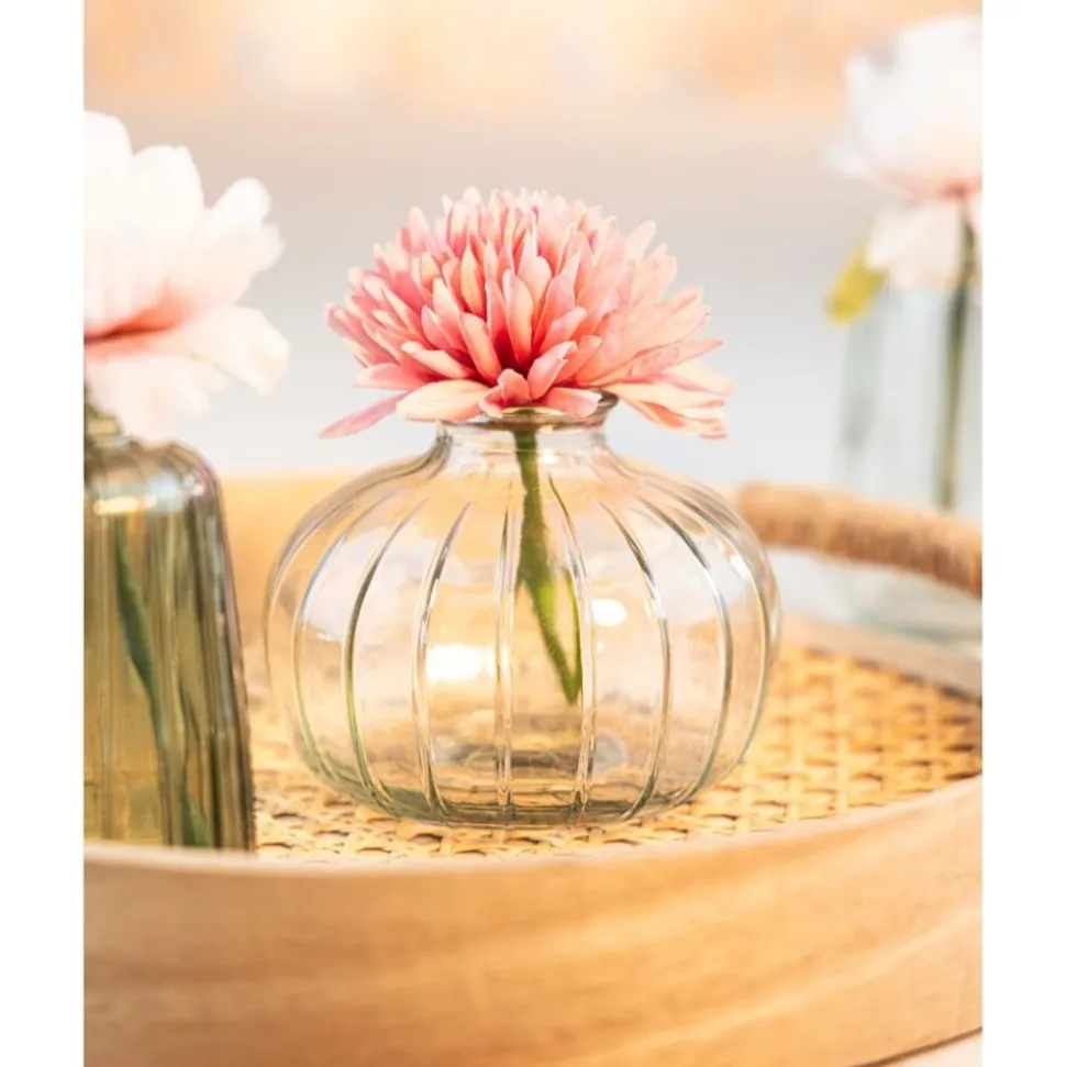 Glasvase Baril transparent 11 x 8,5 cm