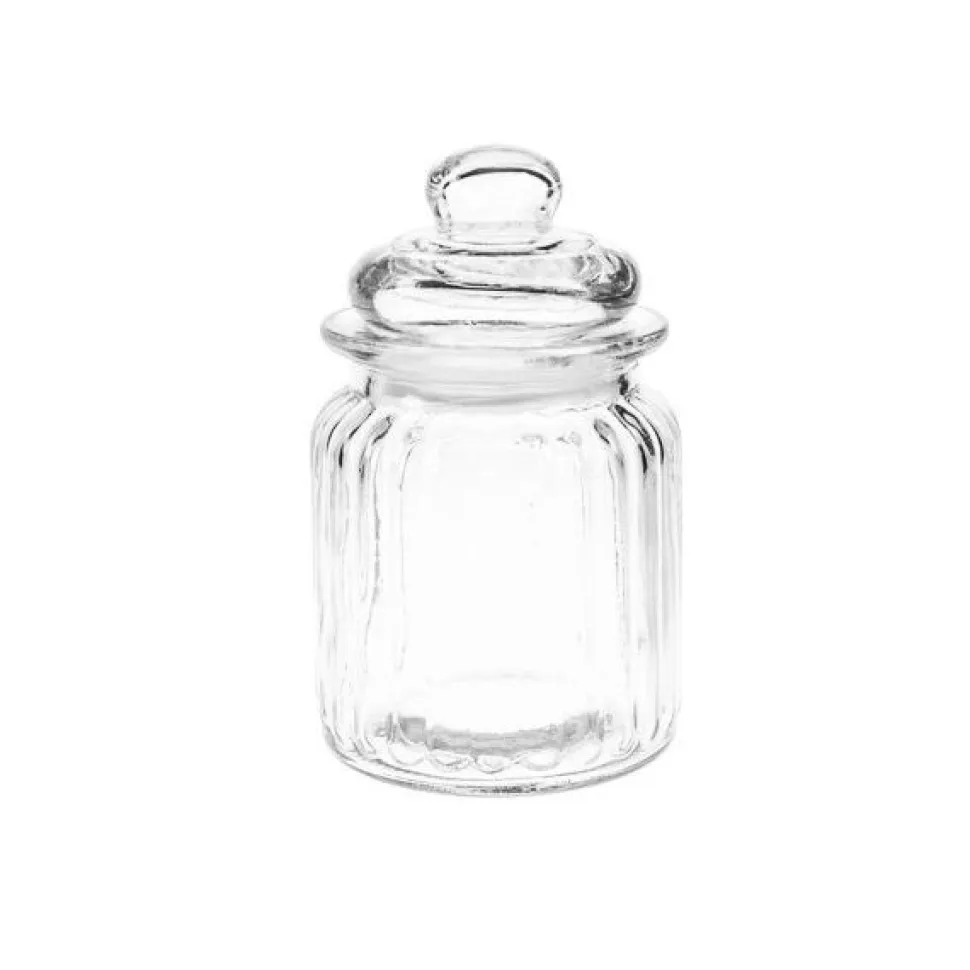 Glasvase mit Rillen "Vintage"