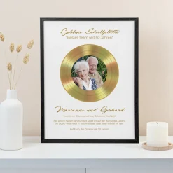 Goldene Hochzeit Geschenk Schallplatte "Bestes Team"