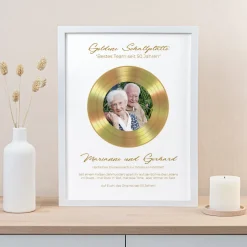 Goldene Hochzeit Geschenk Schallplatte 