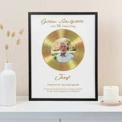 Goldene Schallplatte Geschenk zum Geburtstag