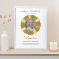 Goldene Schallplatte Geschenk zum Geburtstag