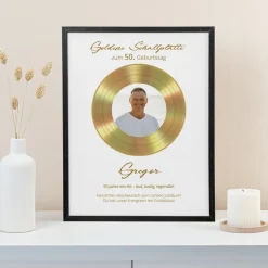 Goldene Schallplatte Geschenk zum Geburtstag