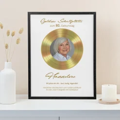 Goldene Schallplatte Geschenk zum Geburtstag