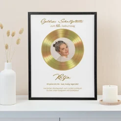 Goldene Schallplatte Geschenk zum Geburtstag