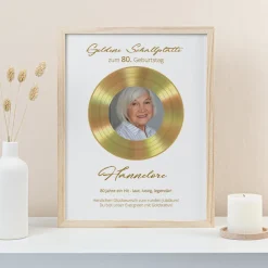 Goldene Schallplatte Geschenk zum Geburtstag