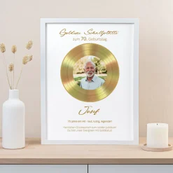 Goldene Schallplatte Geschenk zum Geburtstag