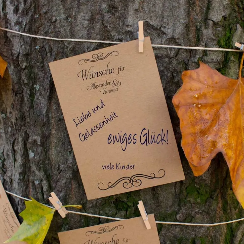 Gästebuch Alternative Karten 60er Set mit Personalisierung