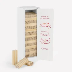 Gästebuch Alternative Wackelturm mit Geschenkbox
