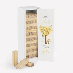 Gästebuch Alternative Wackelturm mit Geschenkbox 