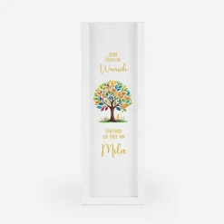 Gästebuch Alternative Wackelturm mit Geschenkbox "Baum Herzen" mint