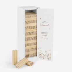 Gästebuch Alternative Wackelturm mit Geschenkbox 
