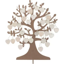 Gästebuch Alternative Wunschbaum mit 50 Holzherzen