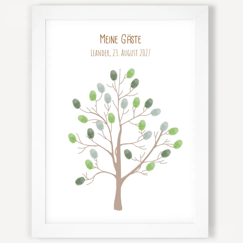 Gästebuch Fingerabdrücke Baum