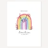 Gästebuch Fingerabdrücke "Regenbogen Vintage"