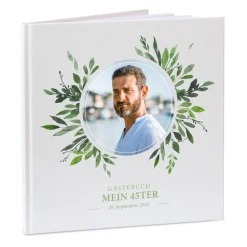 Gästebuch Geburtstag mit Foto "Botanical"