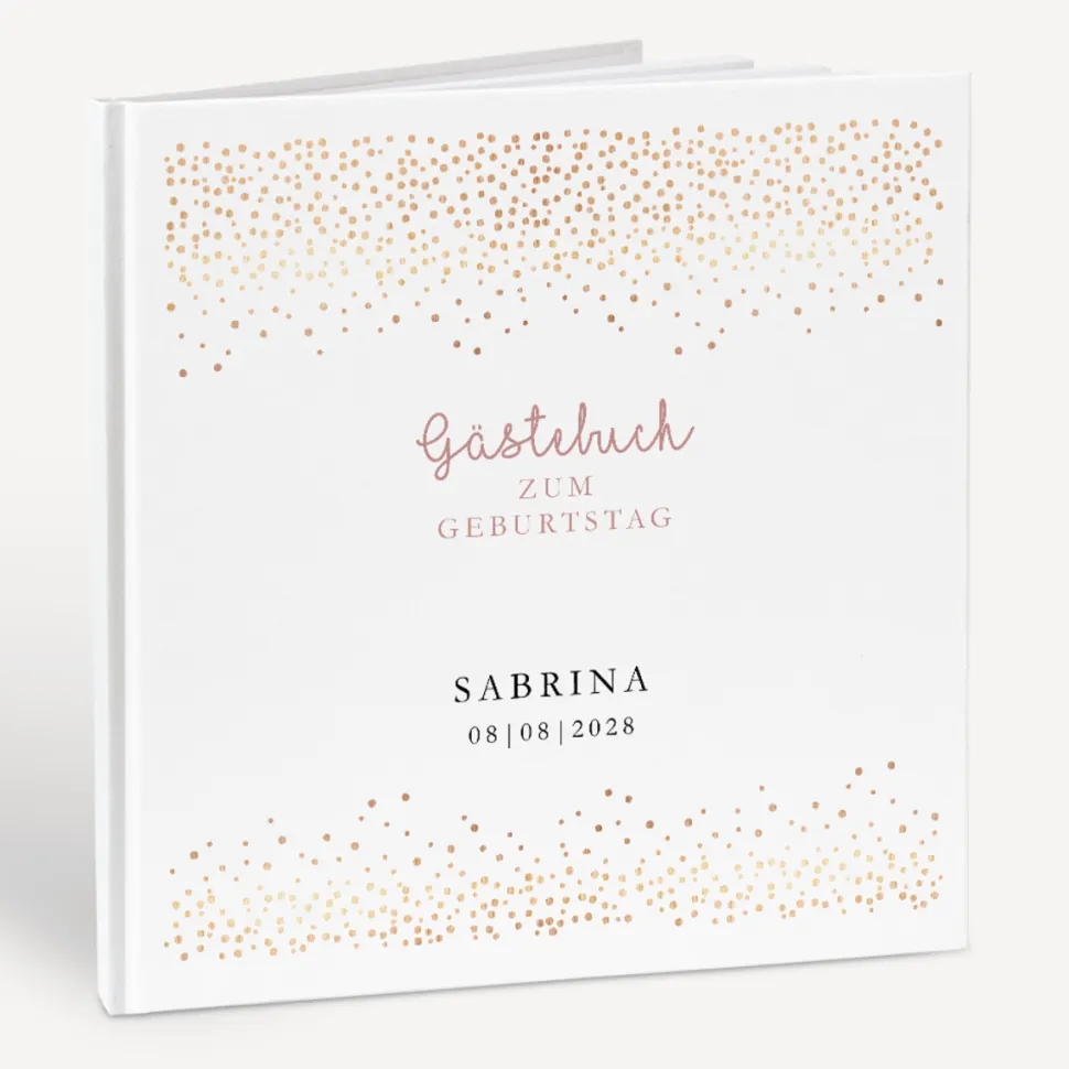 Gästebuch Geburtstag "Roségold Sparkles"