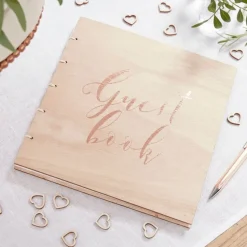 Gästebuch Holz Roségold