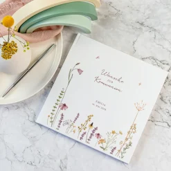 Gästebuch Kommunion "Wildromantische Blüten"