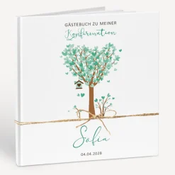 Gästebuch Konfirmation "Baum Herzen"