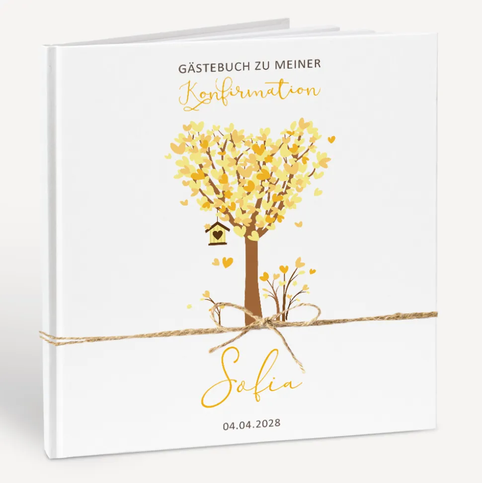 Gästebuch Konfirmation "Baum Herzen"