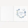 Gästebuch Konfirmation "Blütenkranz blau"